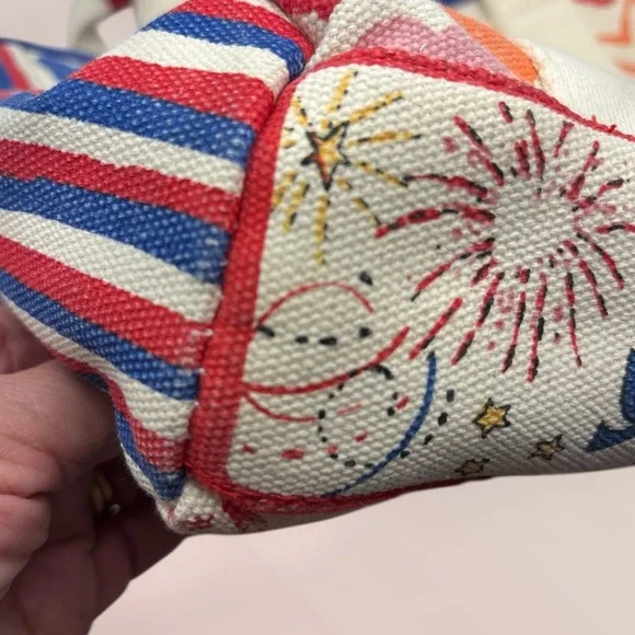 Brighton Red, White, & You Canvas Mini Tote EUC - Picture 4 of 9